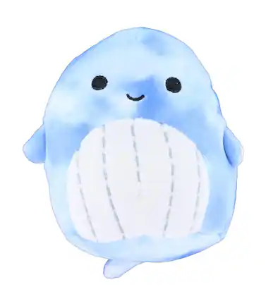 Front. Kellytoy - Squishmallow 5 Inch Mini Sealife Plush | Samir the Blue Whale - Blue.