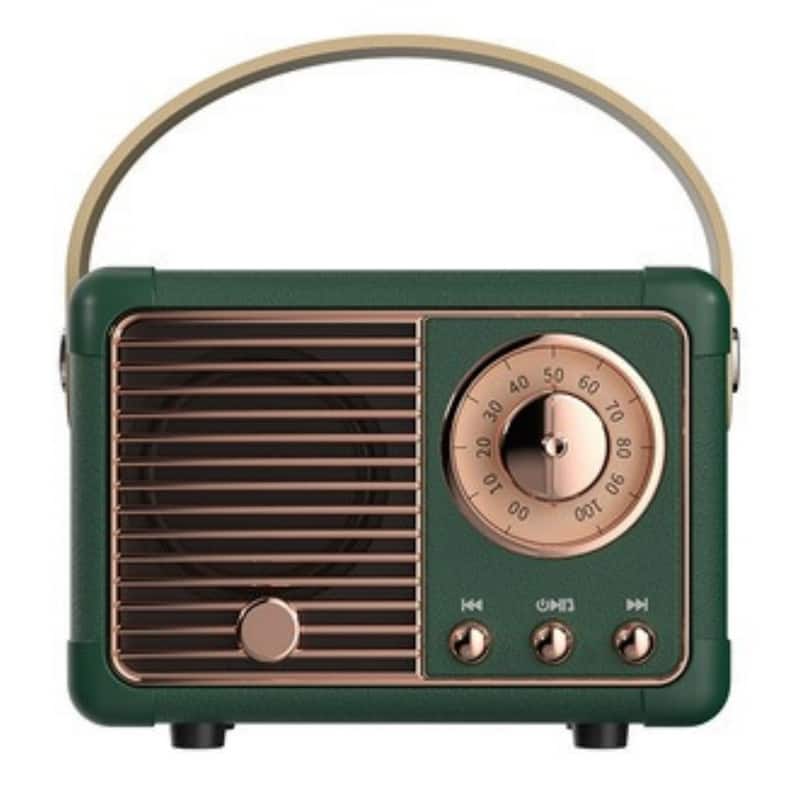 SKRAN - Retro Bluetooth Speaker, Portable Wireless Speaker -with Crystal Clear Stereo Sound and Rich Bass,for Outdoor,Home,Beach