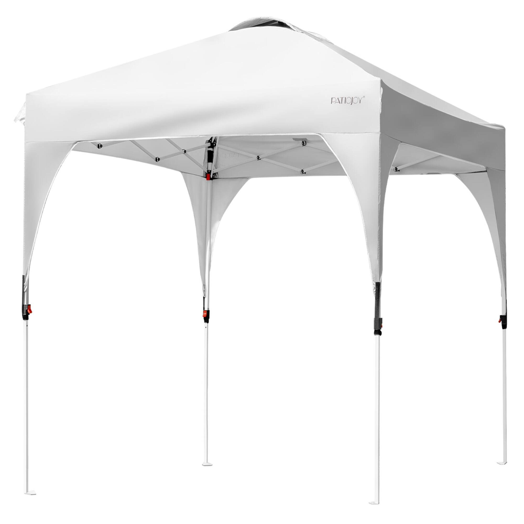 Alt View 7. Gymax - Gymax 6.6x6.6 FT Pop up Canopy Tent Shelter Height Adjustable w/ Roller Bag White - White.