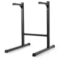 Costway - Multifunctional Heavy Duty Dip Stand Parallel Station Bar with  Foam Handle Home Gym - Black - Front_Zoom