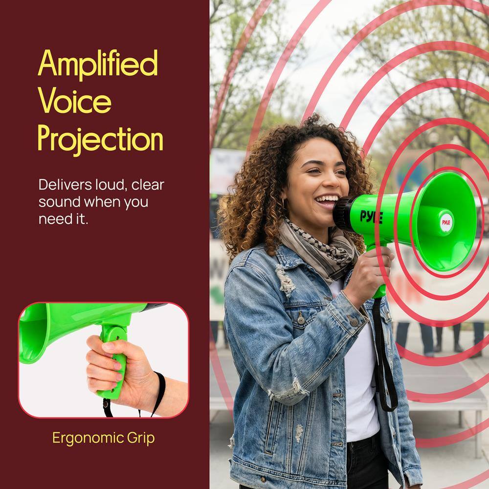Amplified Voice Projection  
Delivers loud, clear sound when you need it.  

Ergonomic Grip