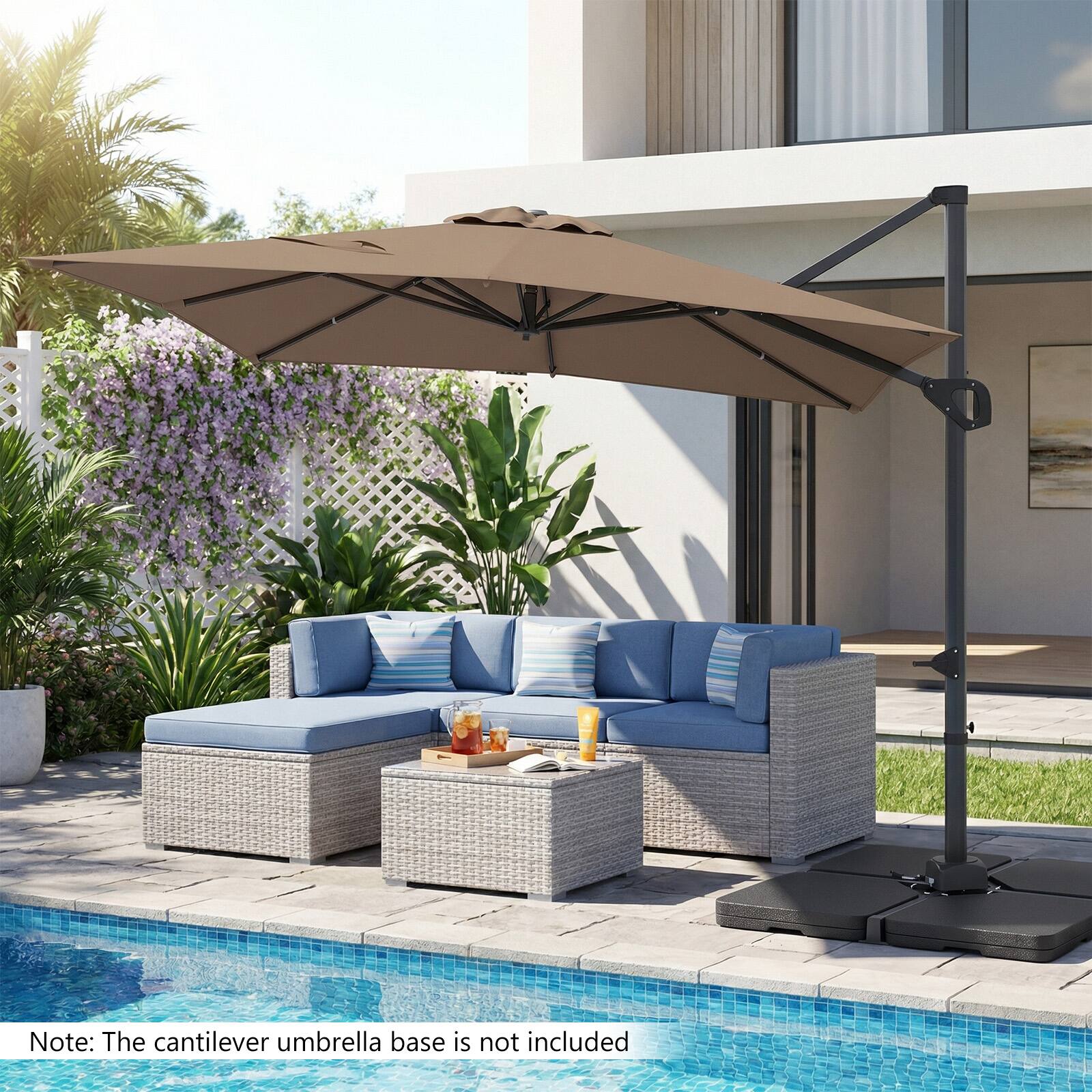 Note: The cantilever umbrella base is not included