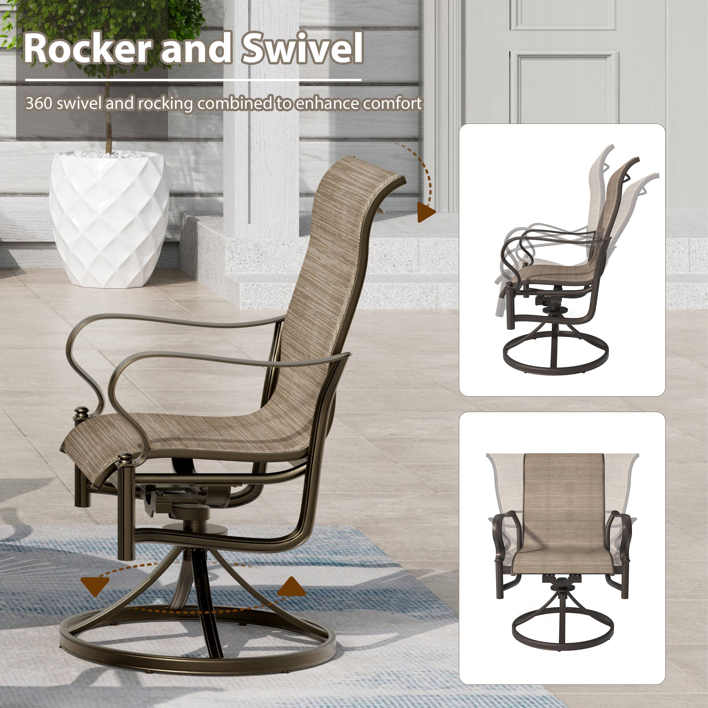 Rocker and Swivel

360 swivel and rocking combined to enhance comfort