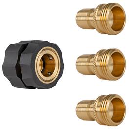 Westinghouse - Heavy-Duty, M22-14MM Quick-Connect Pressure Washer Hose Fittings 4-Piece Kit - Black