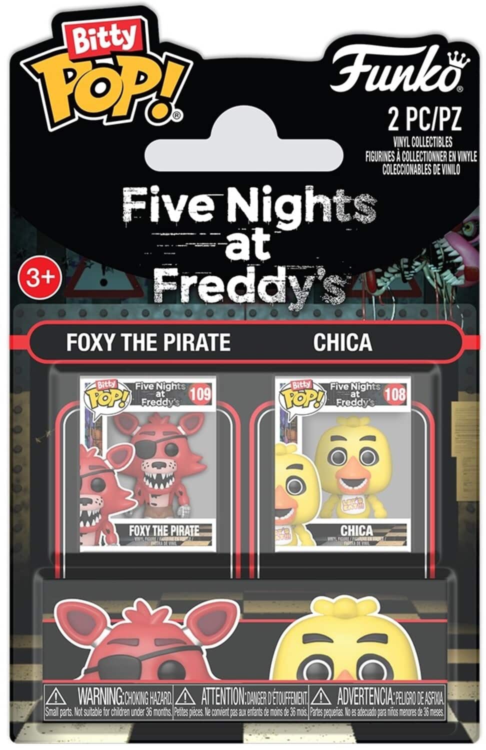 Funko Bitty POP!: Five Nights at Freddy's 2-Pack - Foxy & Chica (FNAF) - COLLECTABLES - Multicolor