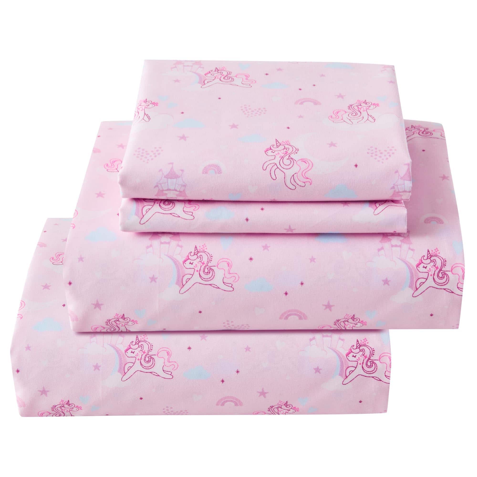 Skar Audio - Bed Sheet Set For Size Microfiber Fitted Breathable & Silky Soft Feeling 3 Excavator Excavator Design The - Purple Unicorn Full