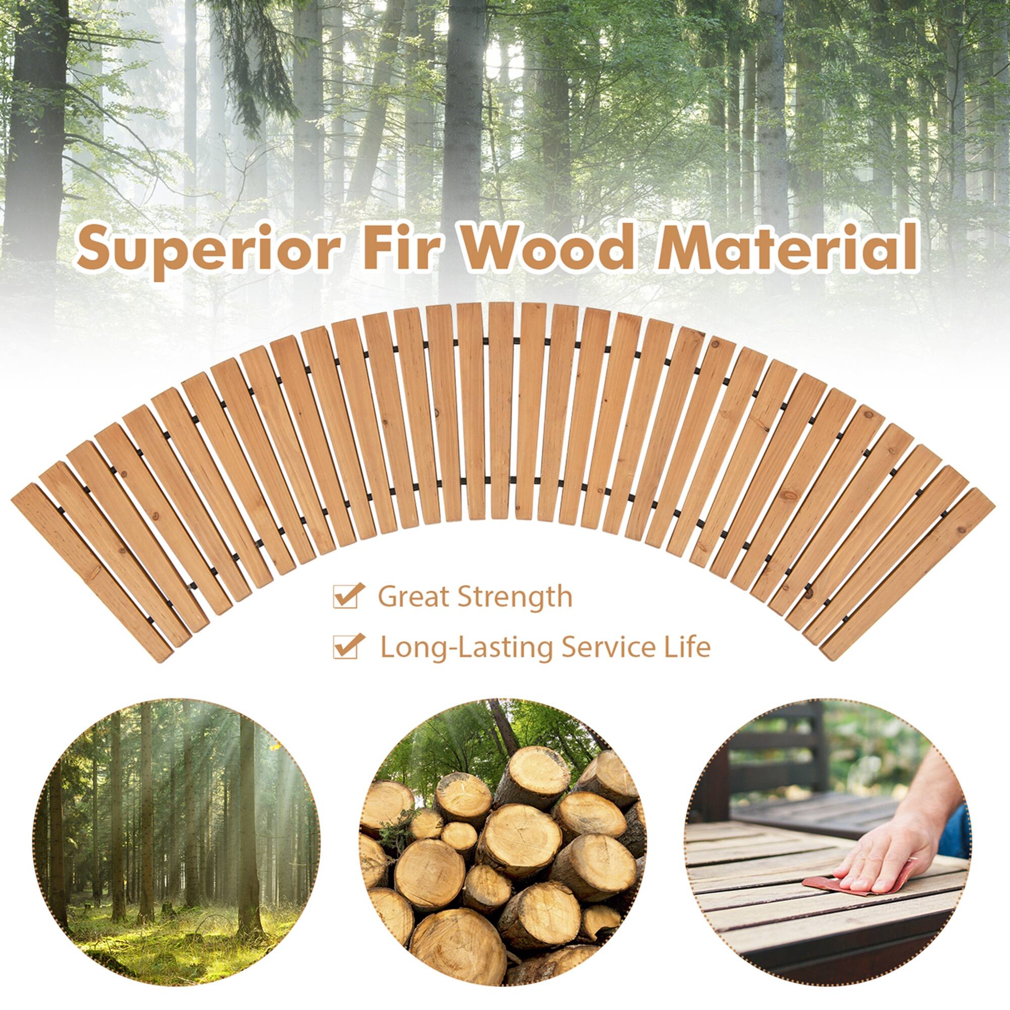 Superior Fir Wood Material

- Great Strength
- Long-Lasting Service Life