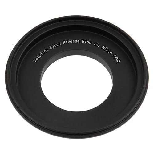 Fotodiox - 77mm Macro Reverse Ring for Nikon F-Mount Cameras - Reverse Filter Thread to Camera Mount Adapter