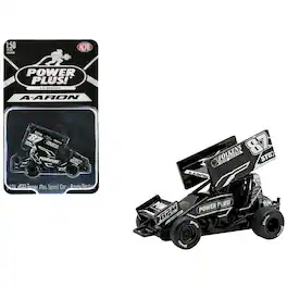 Winged Sprint Car #87 Aaron Reutzel "Power Plus" Black (2026) 1/50 Diecast Model Car by ACME
