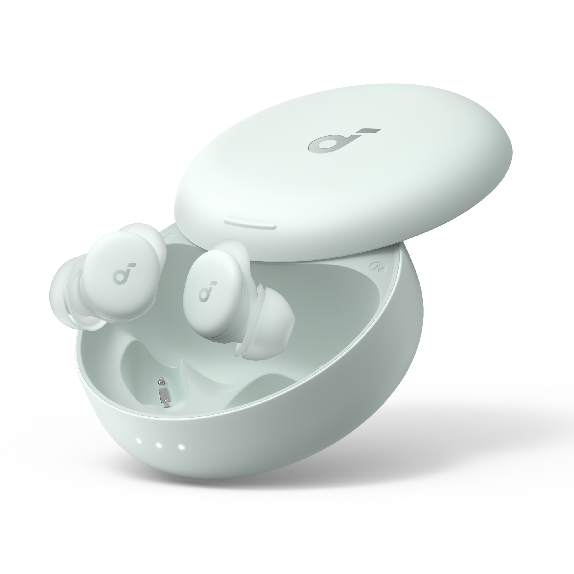 Angle. Soundcore - Soundcore - by Anker Sleep A30 Smart ANC Sleep Earbuds - Mist Green - Mist Green.