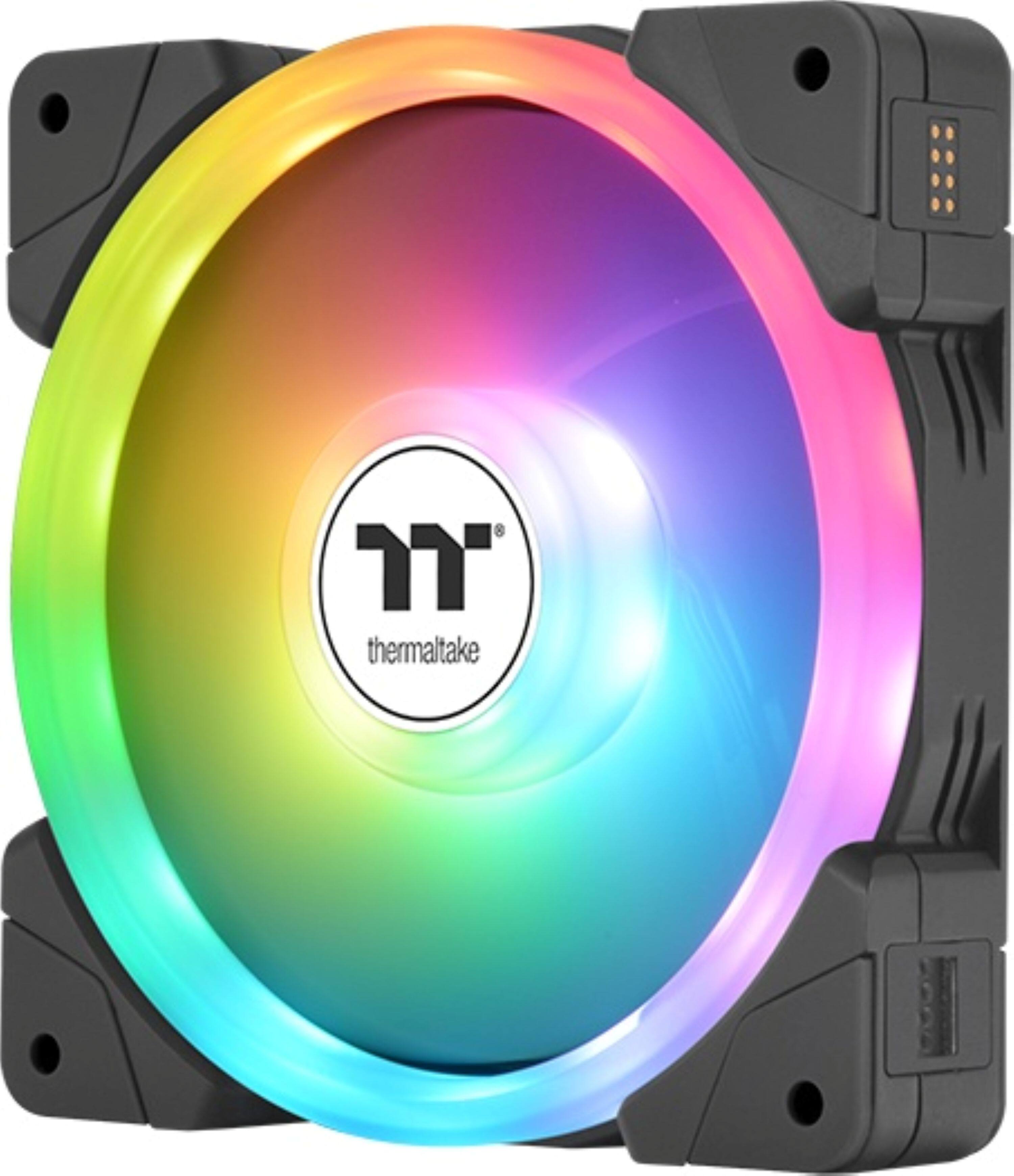 Alt View 5. Thermaltake - SWAFAN EX12 ARGB Sync 120mm Computer Case Cooling Fan TT Premium Edition (3-Pack) - Black.