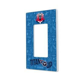 Keyscaper - Tennessee Titans 2024 Illustrated Limited Edition Single Rocker Light Switch Plate - White