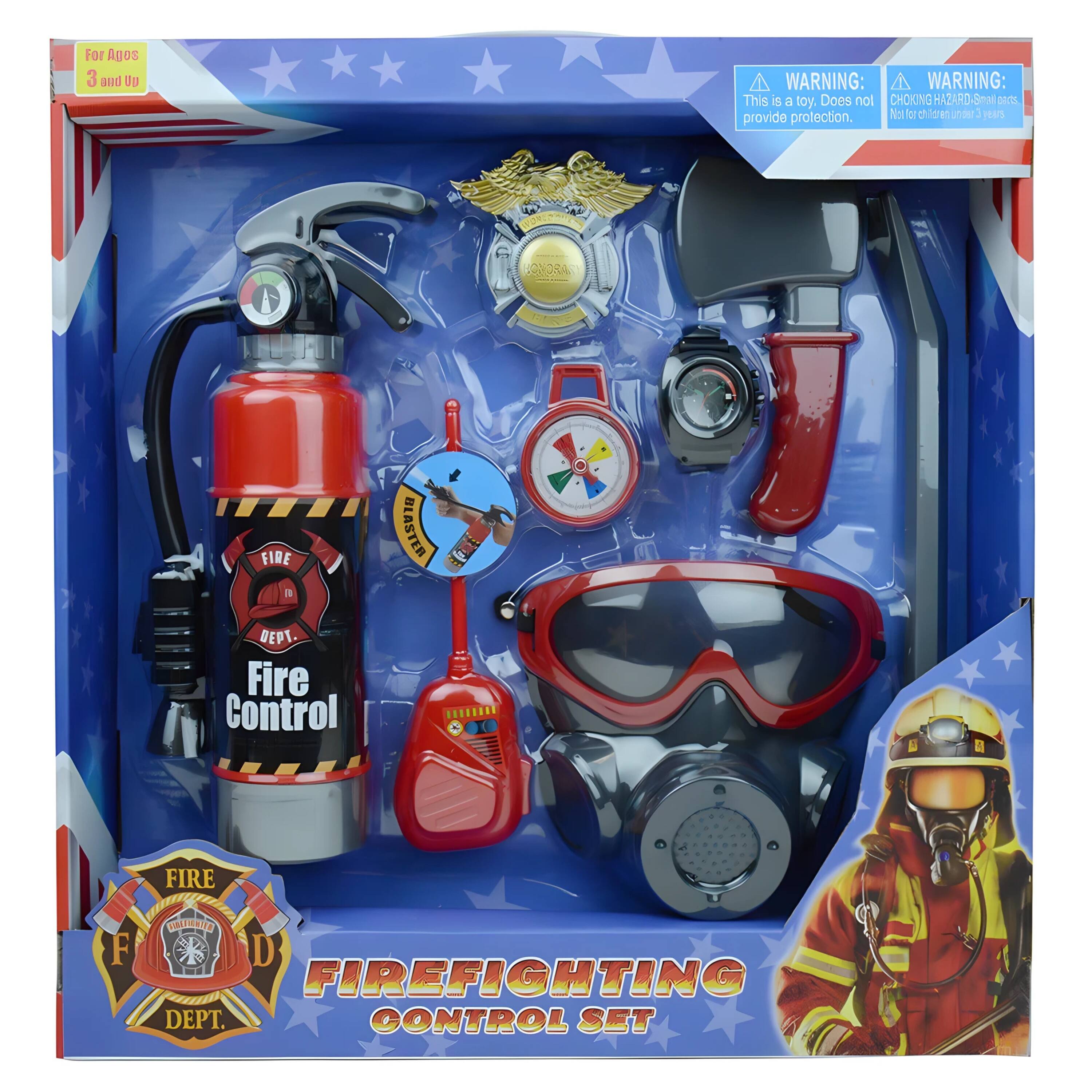 For Ages 3 and Up

WARNING: This is a toy. Does not provide protection.

WARNING: CHOKING HAZARD - Small parts. Not for children under 3 years.

FIRE CONTROL

FIREFIGHTING CONTROL SET

FIRE DEPT.
