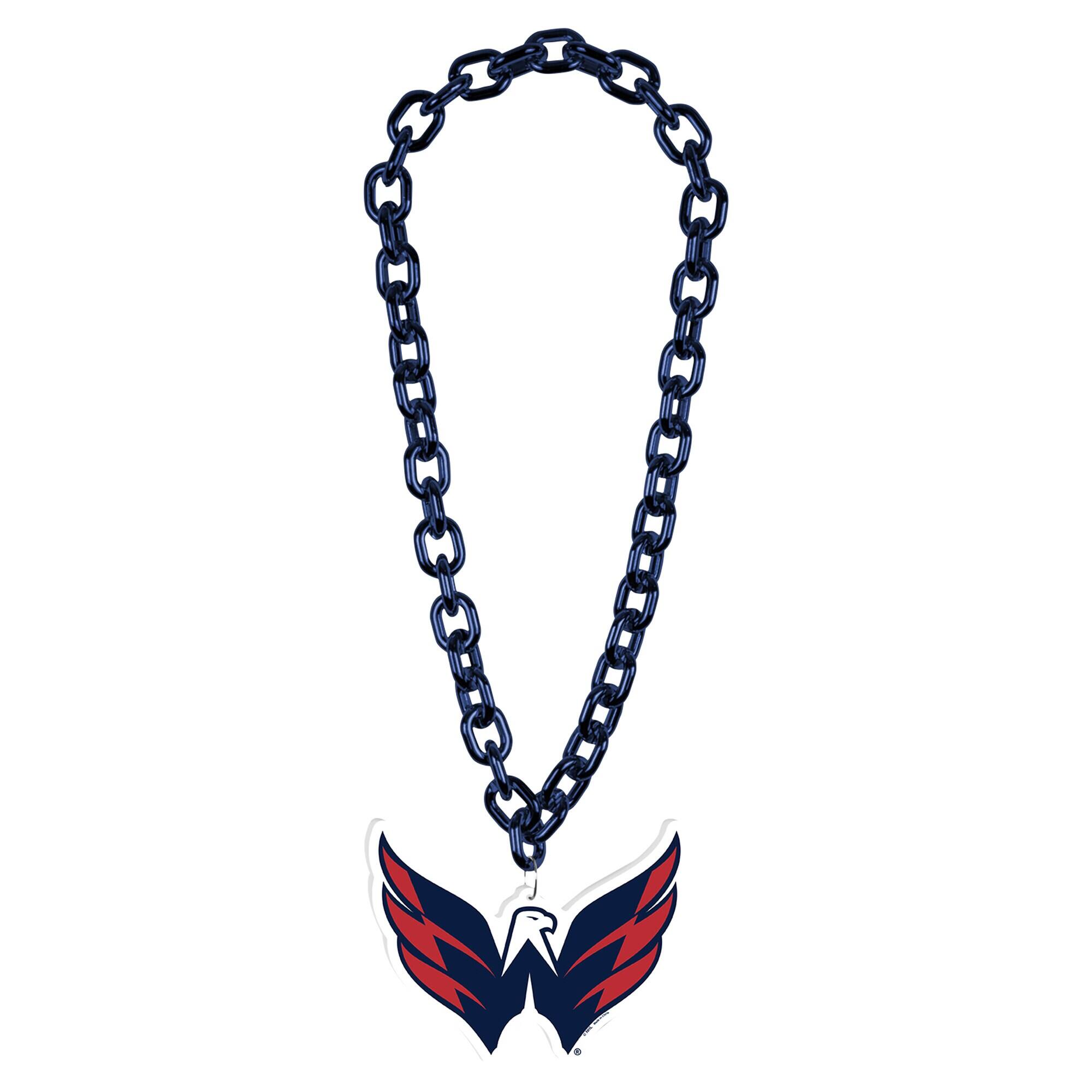 Front. WinCraft - Washington Capitals Big Chain Logo Necklace - Multicolor.