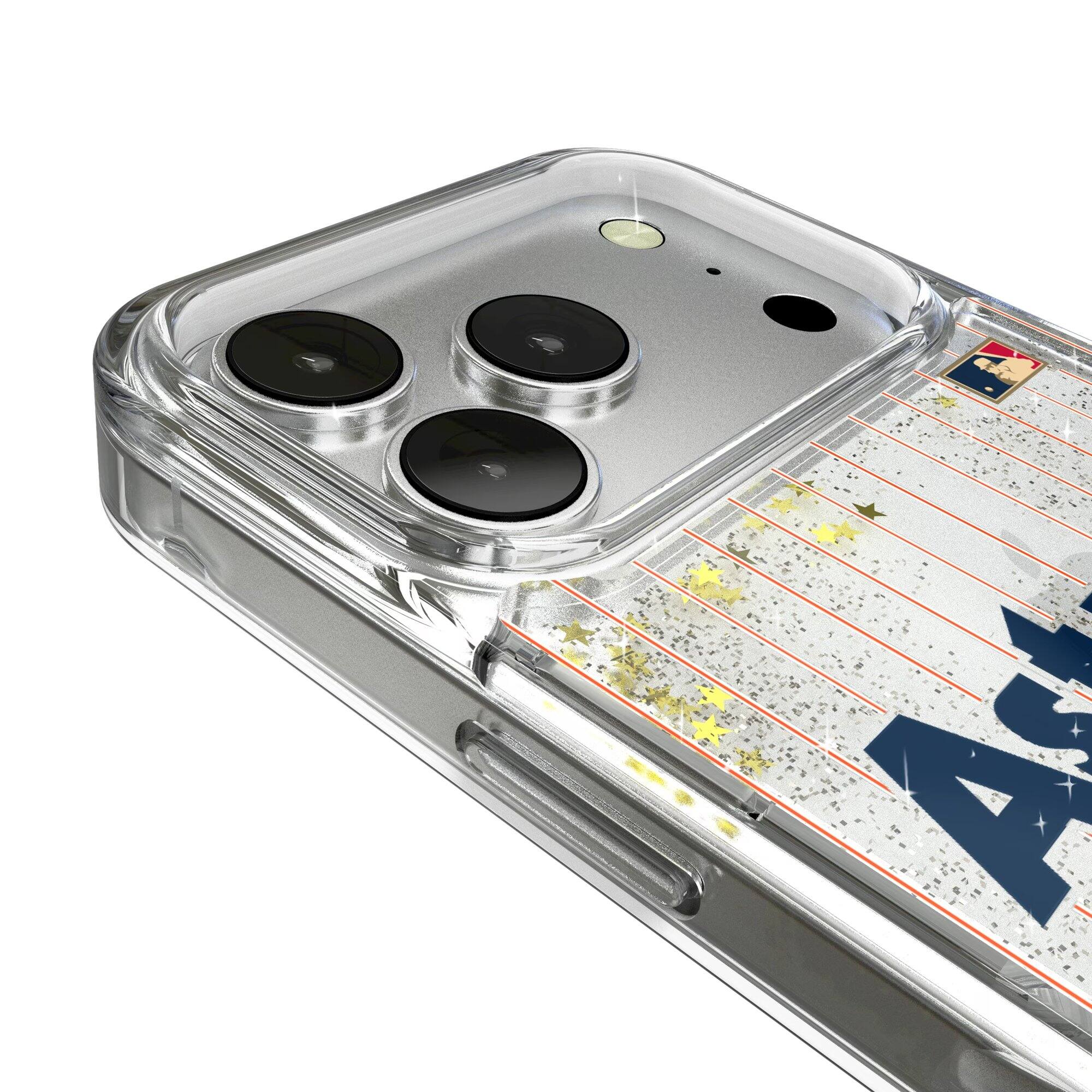 Alt View 2. Keyscaper - Houston Astros 1975-1981 Cooperstown Pinstripe iPhone Glitter Case - 13 Pro Max - Multicolor.