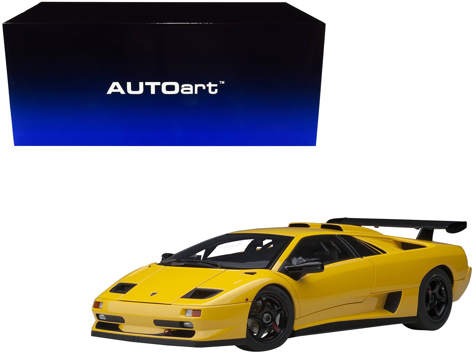 Front. Autoart - Lamborghini Diablo SV-R Superfly Yellow 1/18 Model Car by Autoart - Superfly Yellow.