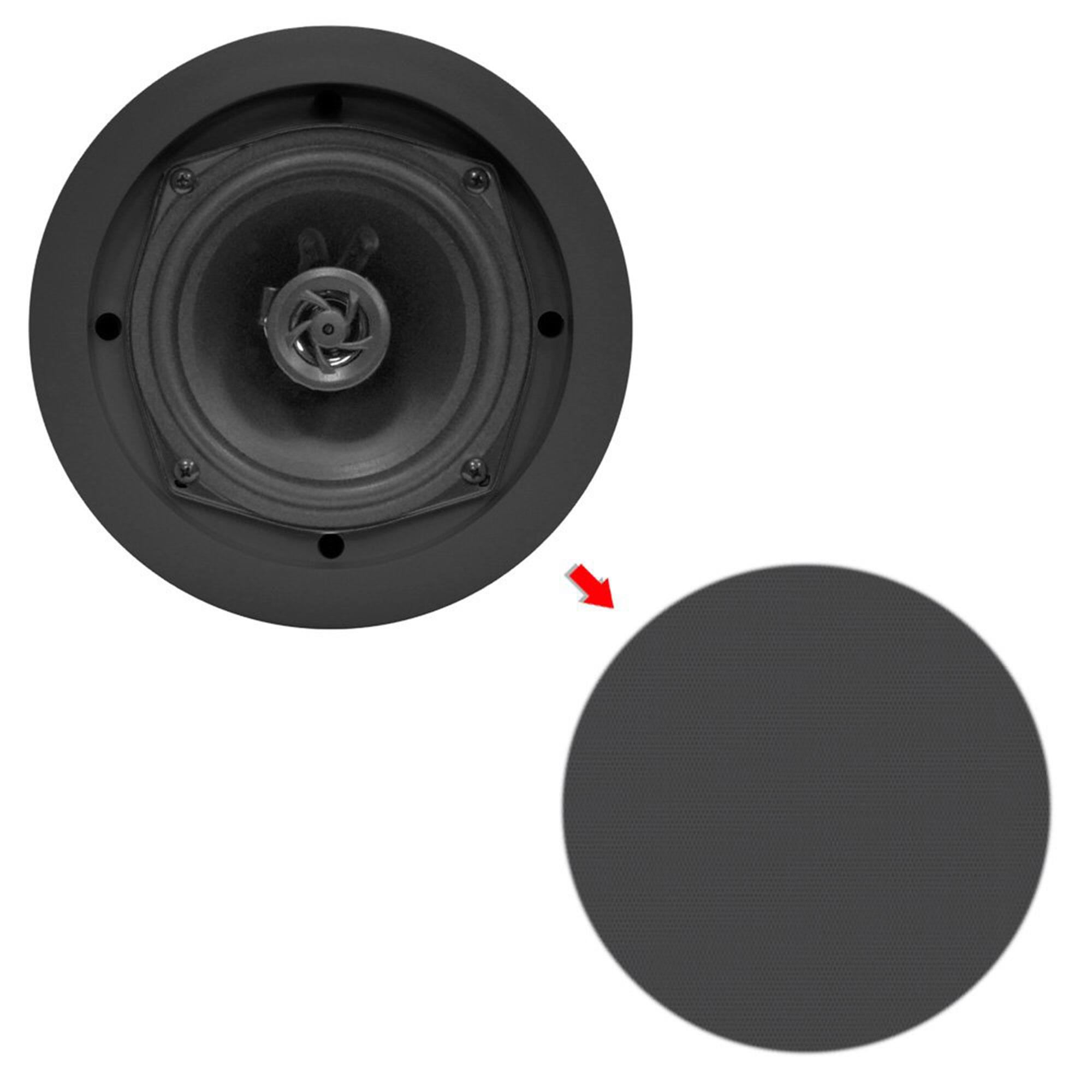 Alt View 5. Sterilite - Pyle In Wall and In Ceiling Dual 6.5 inch Speaker System with Flush Mount, Black - Black.