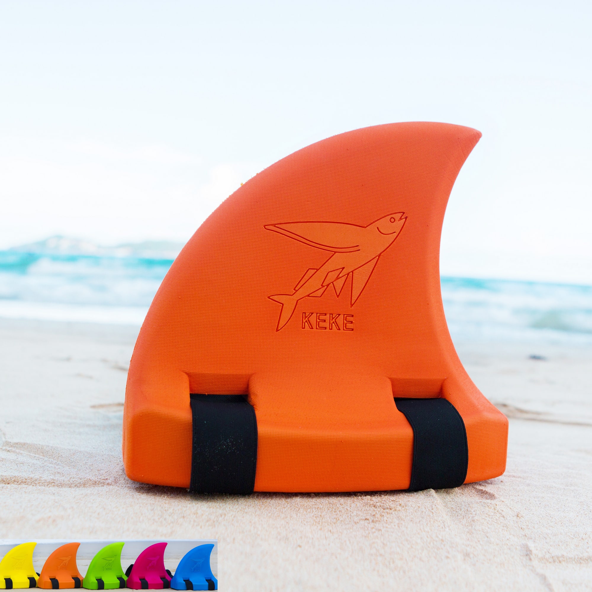KEKE - Back Float Swim Trainer with Elastic Strap, Shark Fin Swim Float EVA Foam for Kids Children Toddler Pool Swimming Safety - Orange price history on PriceWatchPro