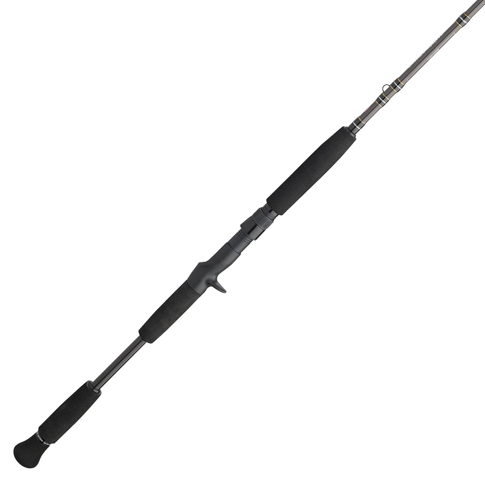 Front. PENN - Penn Carnage III Inshore Casting Fishing Rod, 7 Feet, Loads up to 15 Lbs, Black - Black.