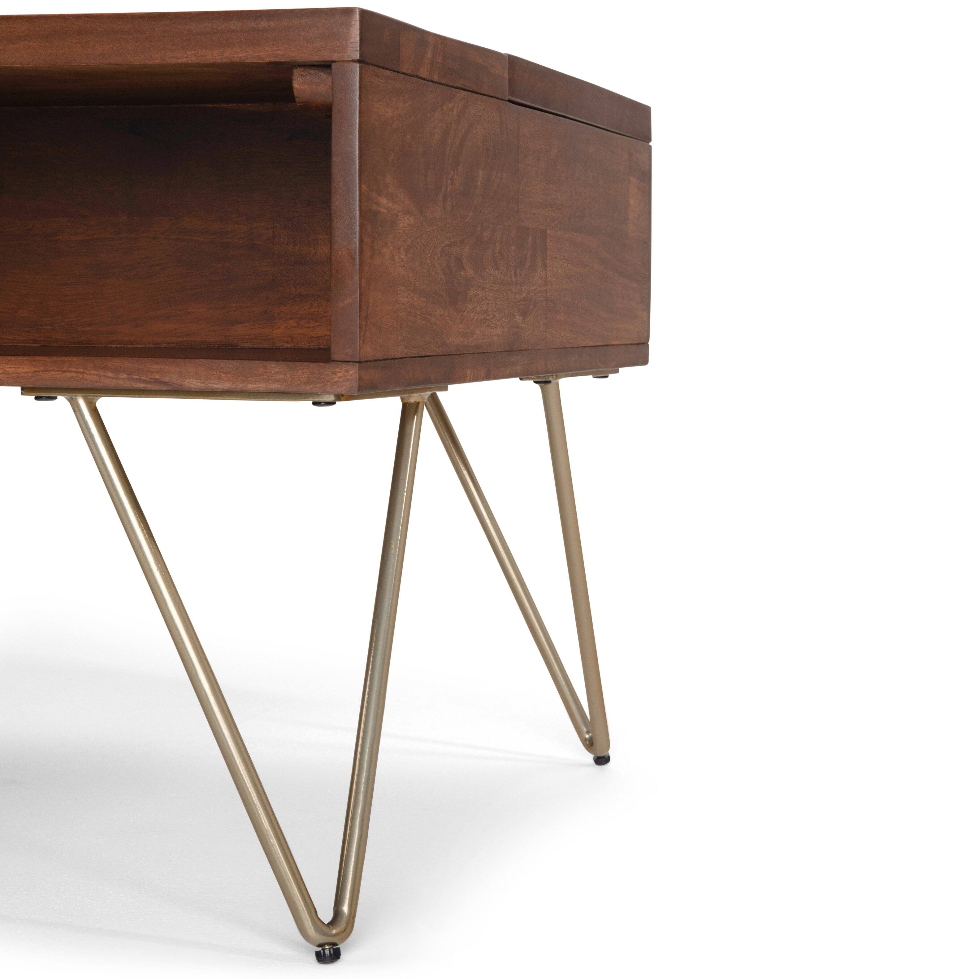 Alt View 13. Simpli Home - Hunter Lift Top Coffee Table - Umber Brown.