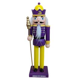 Evergreen Enterprises - LSU Tigers 12" Wooden Nutcracker Statue - Multicolor