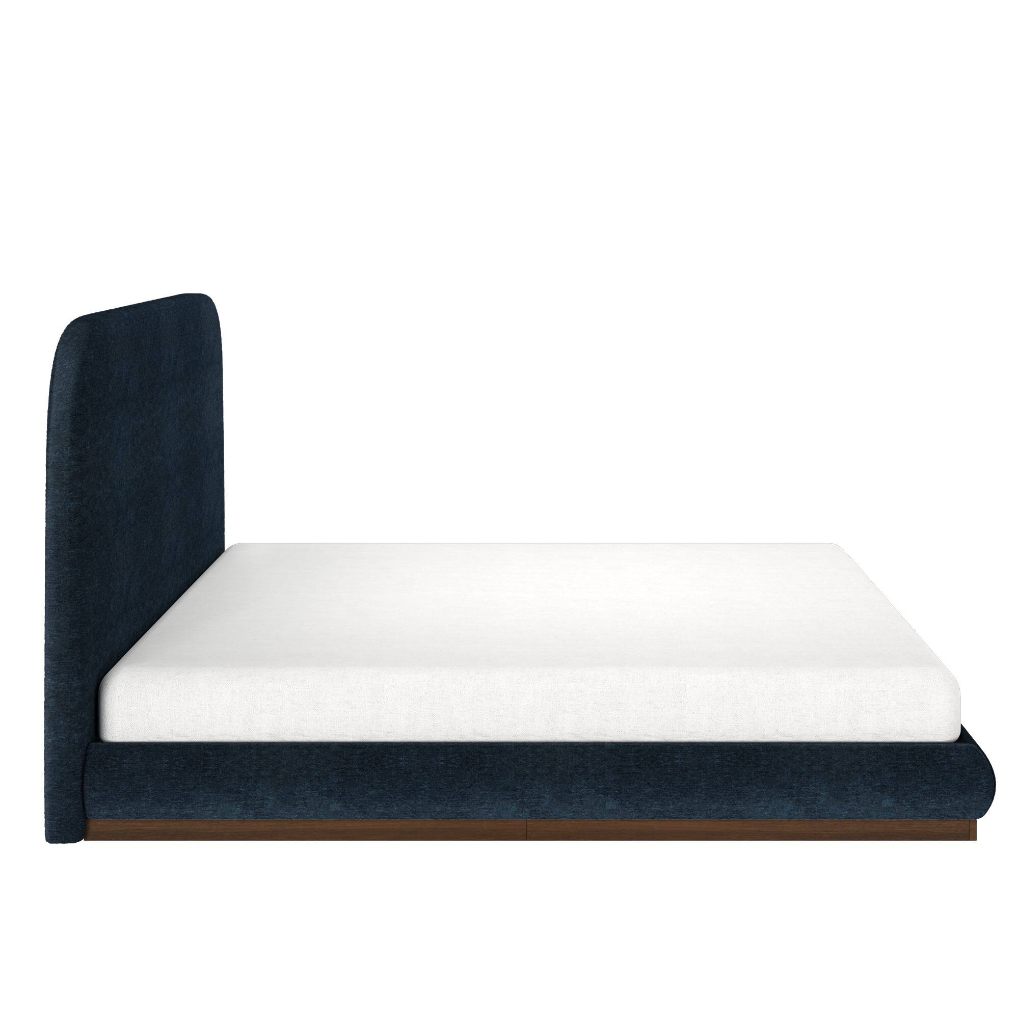 Alt View 7. Plank+Beam - Ashland Upholstered Bed (King), Indigo (PGY454-18) - Indigo.