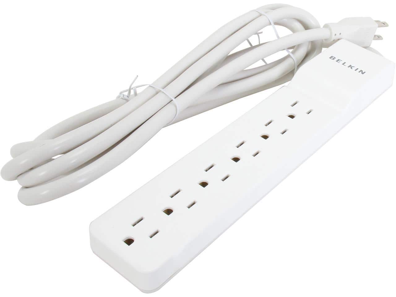 Belkin - BE106000-10 10 Feet 6 Outlets 720 Joules Home/ Office Surge Protector - Black