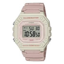 Casio - Men's Water-Resistant Digital Watch with Band - W-218HC-4A2VCF - Pink