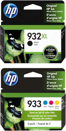 HP - 932XL/933 Ink Cartridge 2-Pack - Black | Cyan | Magenta | Yellow