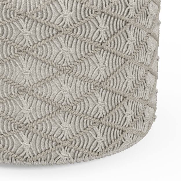 Alt View 11. Simpli Home - Coates Round Macrame Pouf - Cloud Grey.