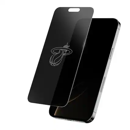 Front. Screen Skinz - Miami Heat iPhone Privacy Screen Protector - 13 Pro Max/14 Plus - Multicolor.