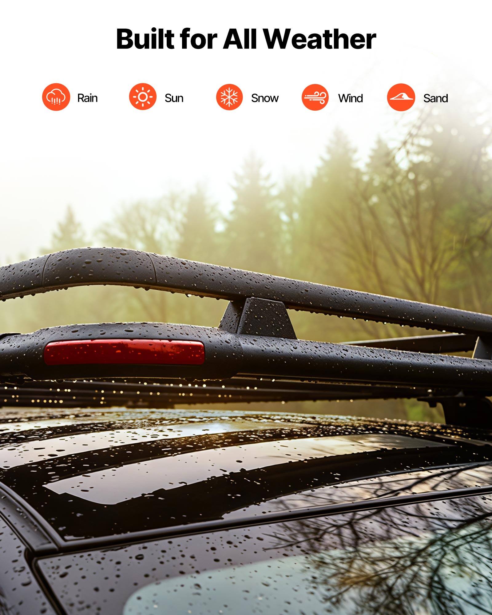 Built for All Weather

- Rain
- Sun
- Snow
- Wind
- Sand