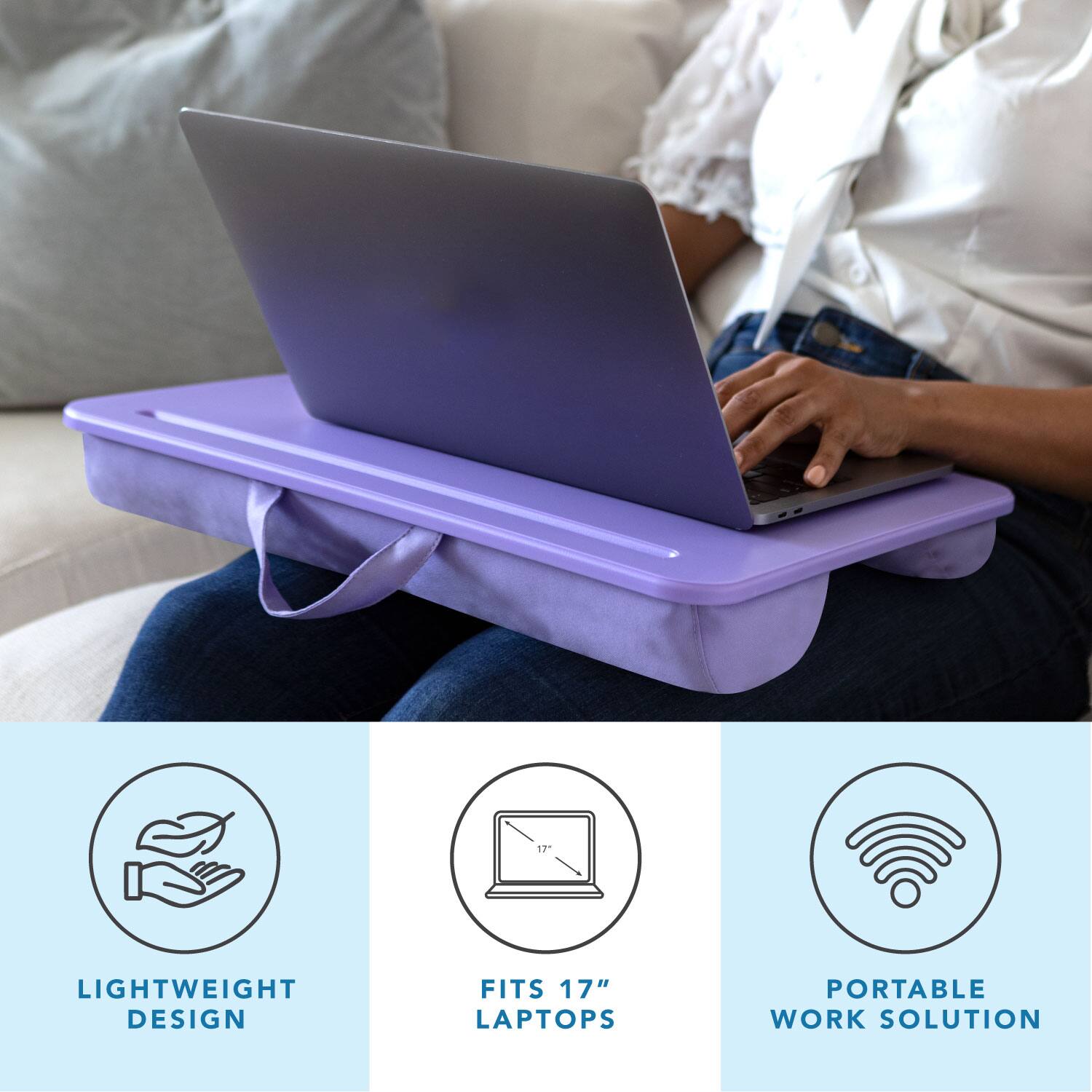 17" Lightweight Design Fits 17" Laptops Portable Work Solution