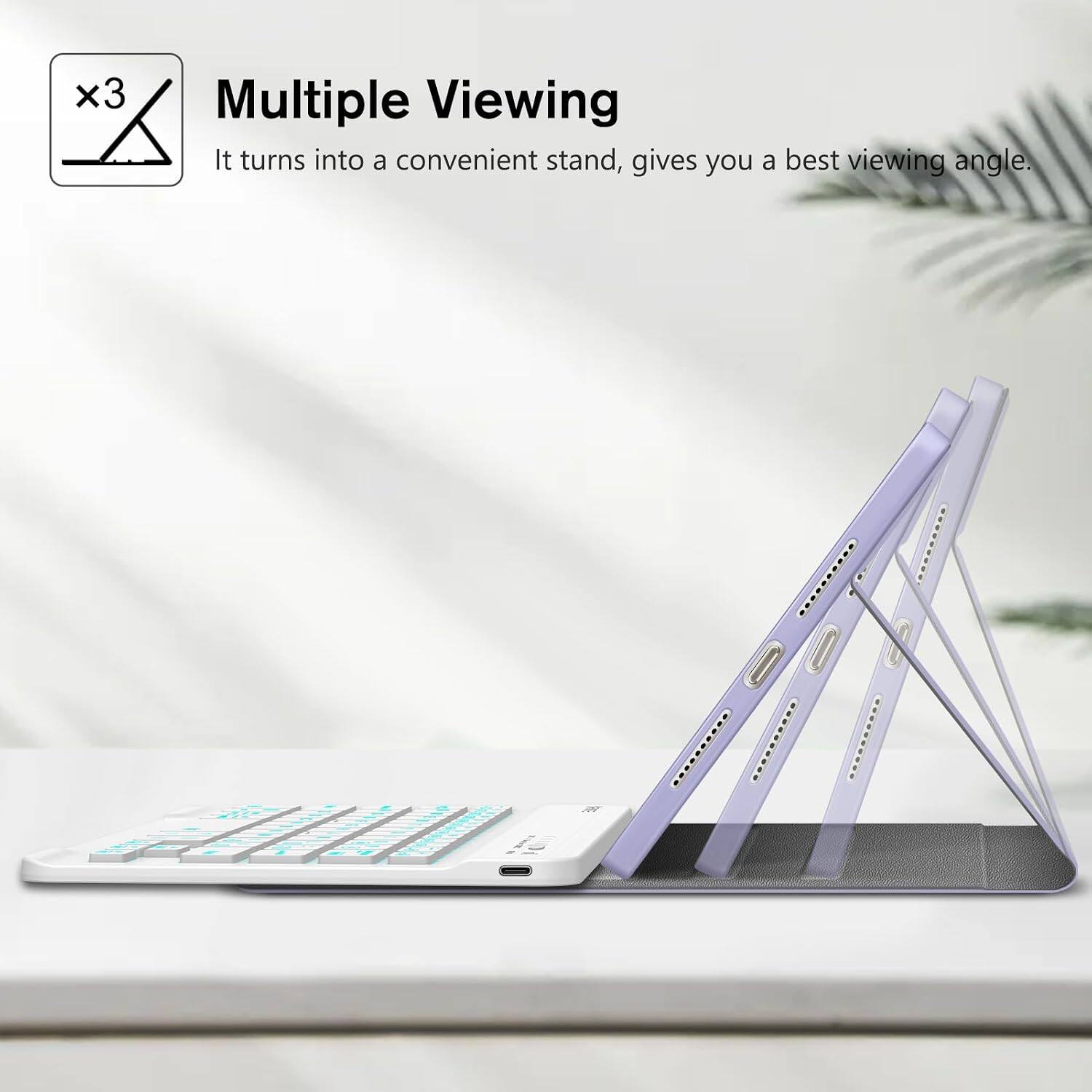 Multiple Viewing  
It turns into a convenient stand, gives you a best viewing angle.