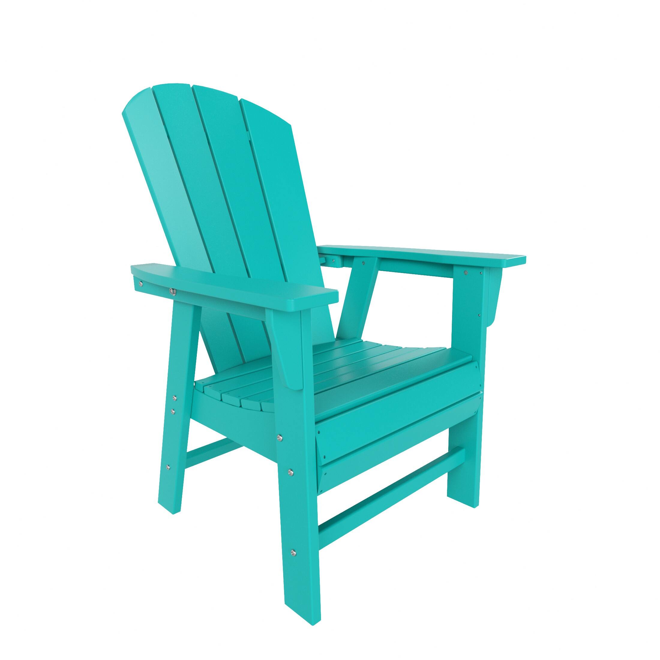 WestinTrends - Malibu Outdoor Patio HDPE Plastic Adirondack Dining Chair - Turquoise price history on PriceWatchPro