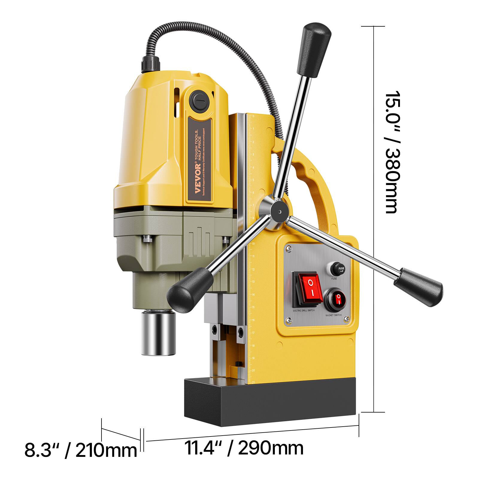 TOUGH HALF & TOOLS VEVOR

DECOMICS

adore 2 I 1 5 t  1 R 3 :
O I

ALE Post

/ 15.0" 380mm

of E

SECTRECIAL 300

some salor

5
2
5
or

8.3" / 210mm 11.4" / 290mm