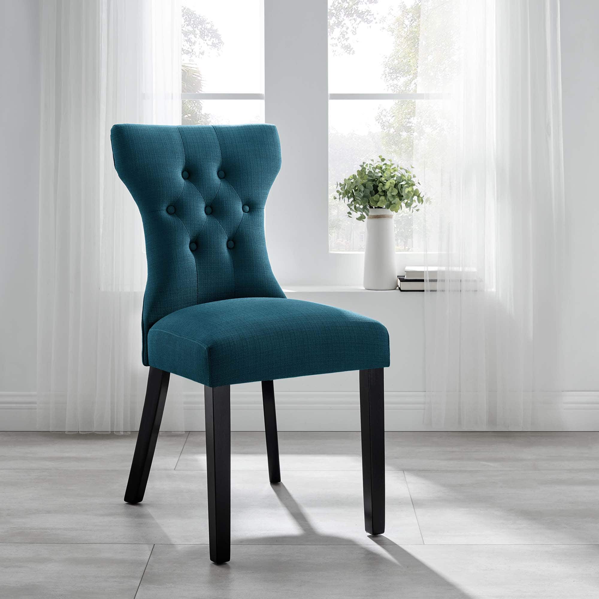 Silhouette Dining Side Chair by Modway - Azure
