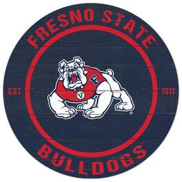 Jardine - Fresno State Bulldogs 20'' x 20'' Indoor/Outdoor Circle Sign - Navy