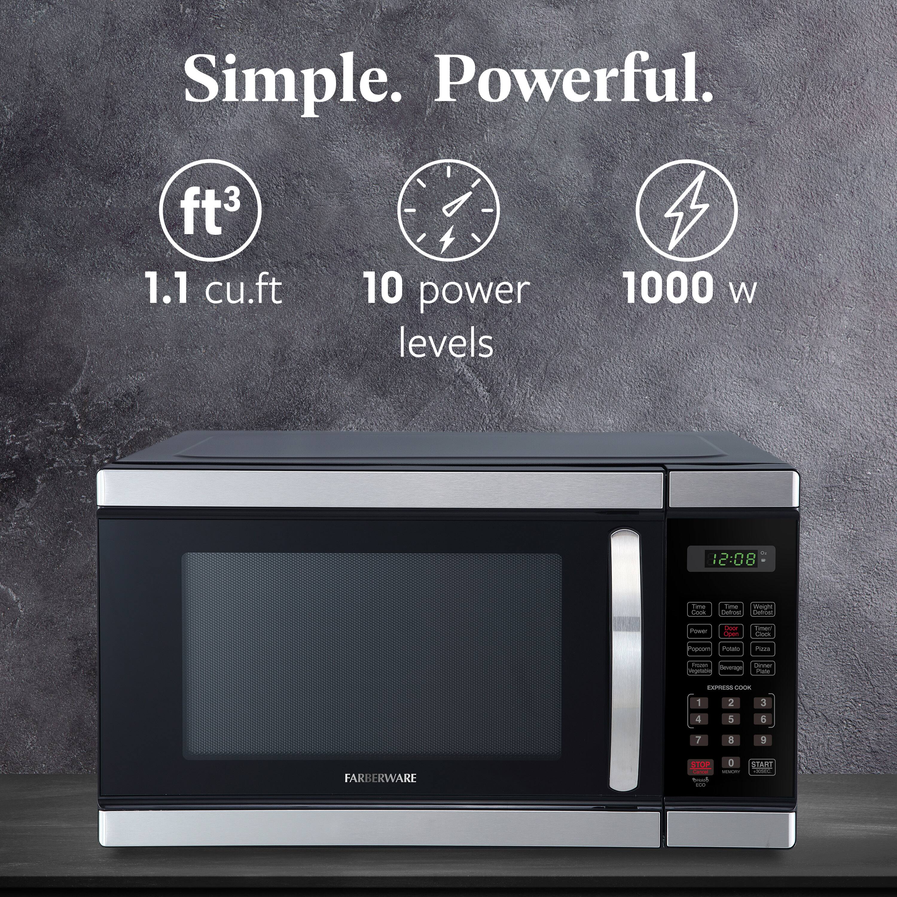 Simple. Powerful.

- 1.1 cu.ft
- 10 power levels
- 1000 W

FARBERWARE