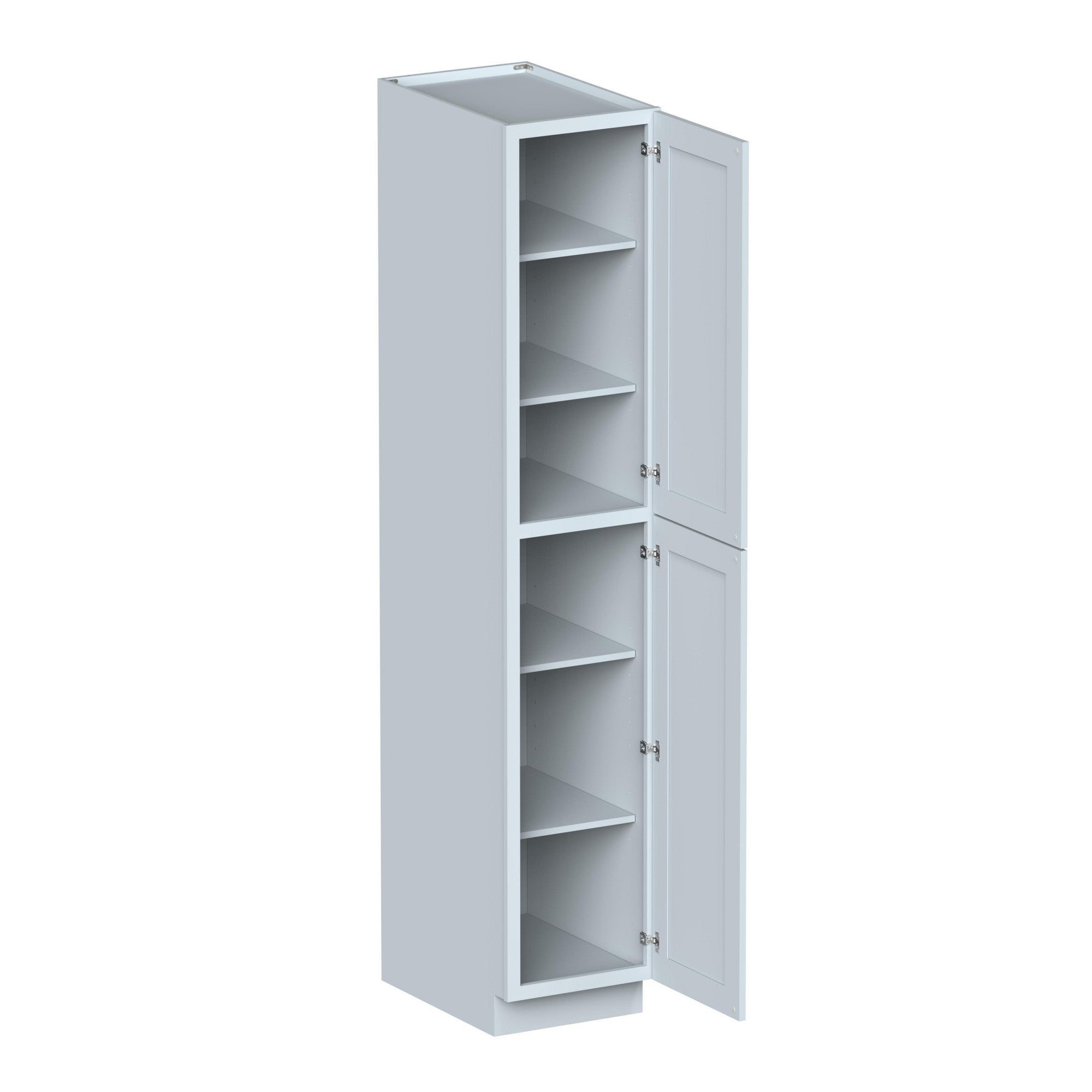 Alt View 2. Boyel Living - 18in.W x27in.D x96in.H DOVE GREY TALL PANTRY CABINET Fully assembled Cabinet With Two HDF Doors - Gray.