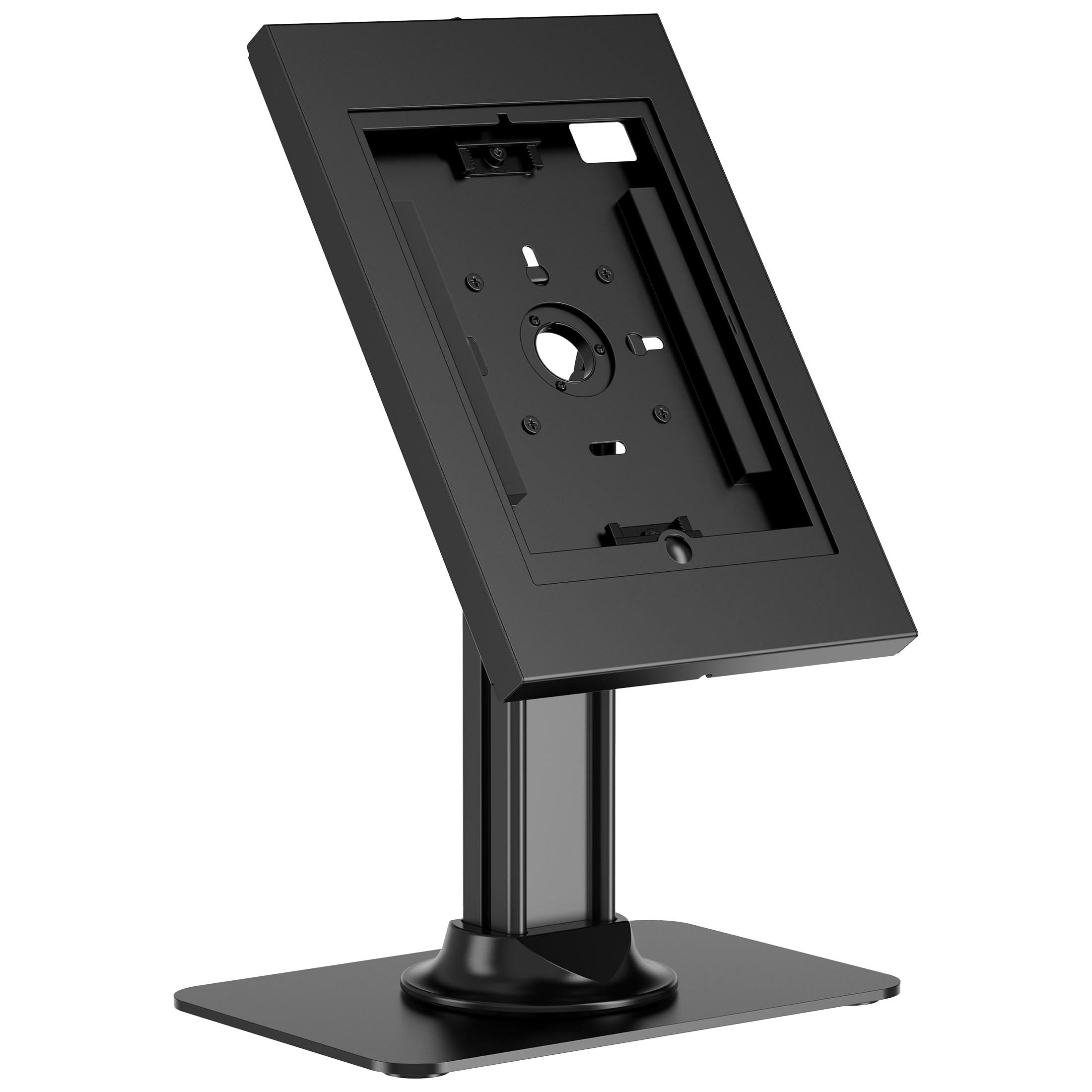 Alt View 6. Mount-It! - Anti‑Theft Tablet Countertop Stand for iPad, iPad Air & iPad Pro with Rotating and Tilting Security Kiosk, Black - Black.