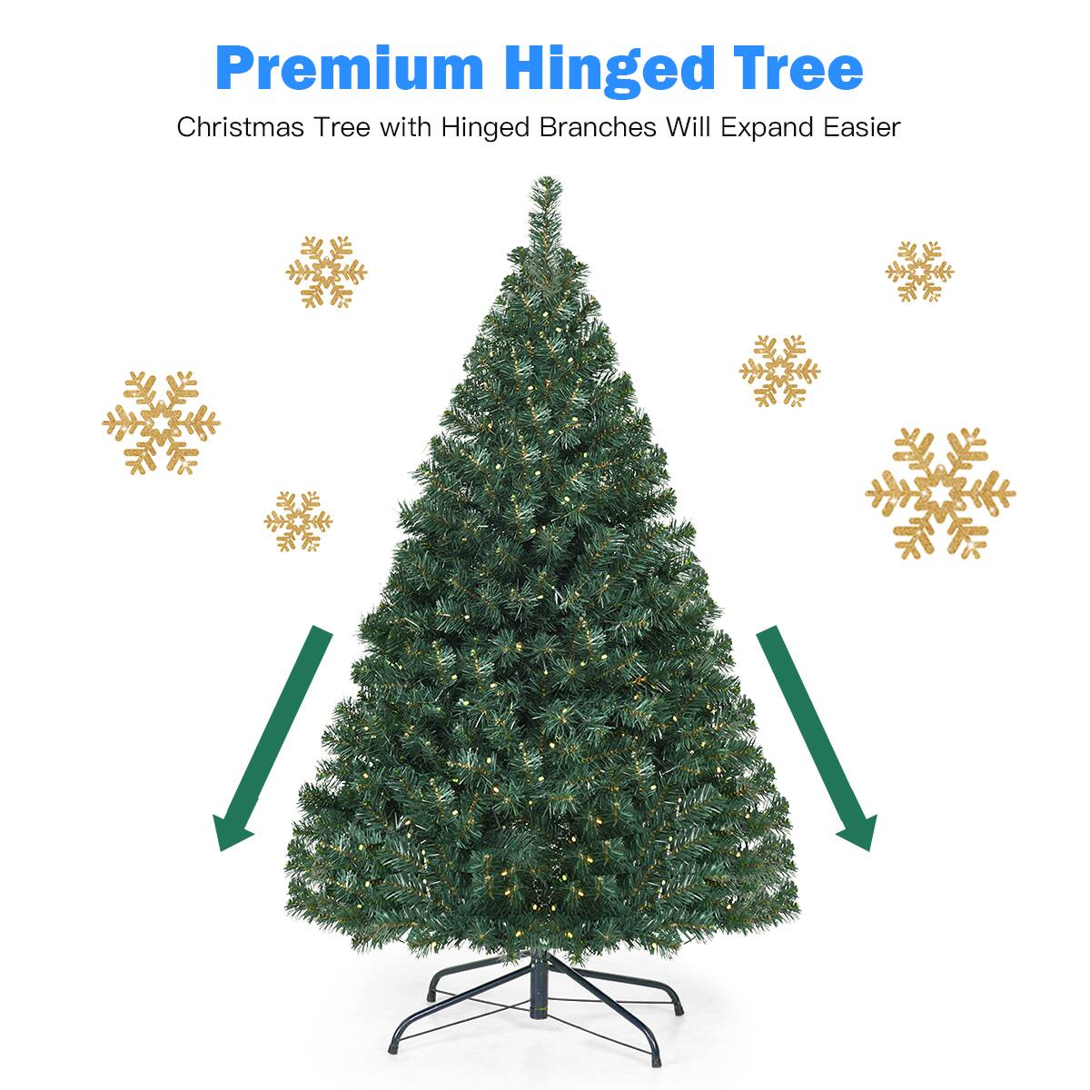 Premium Hinged Tree  
Christmas Tree with Hinged Branches Will Expand Easier