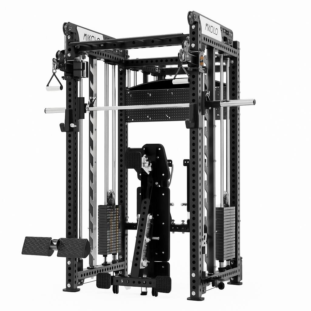 Mikolo - ANUBIS™-2.0 Ultimate Smith Machine Functional Trainer With Dual Weight Stacks - Black