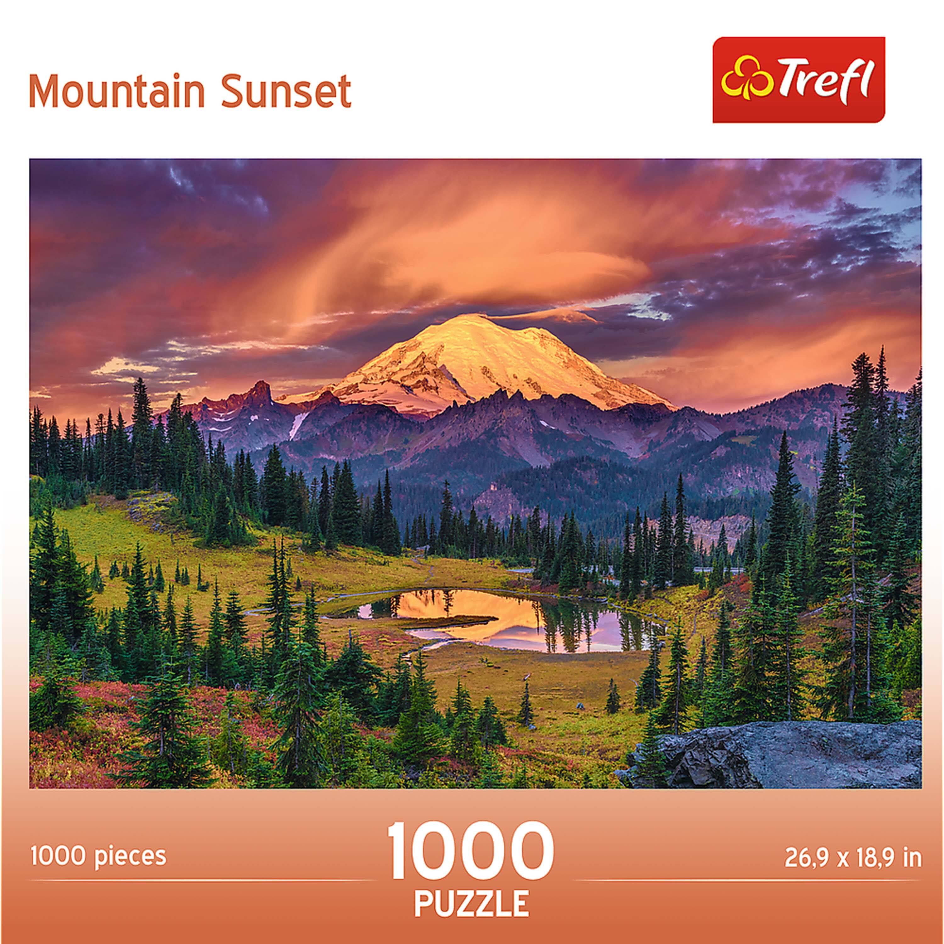 Mountain Sunset  
1000 pieces  
1000 PUZZLE  
26.9 x 18.9 in  
Trefl