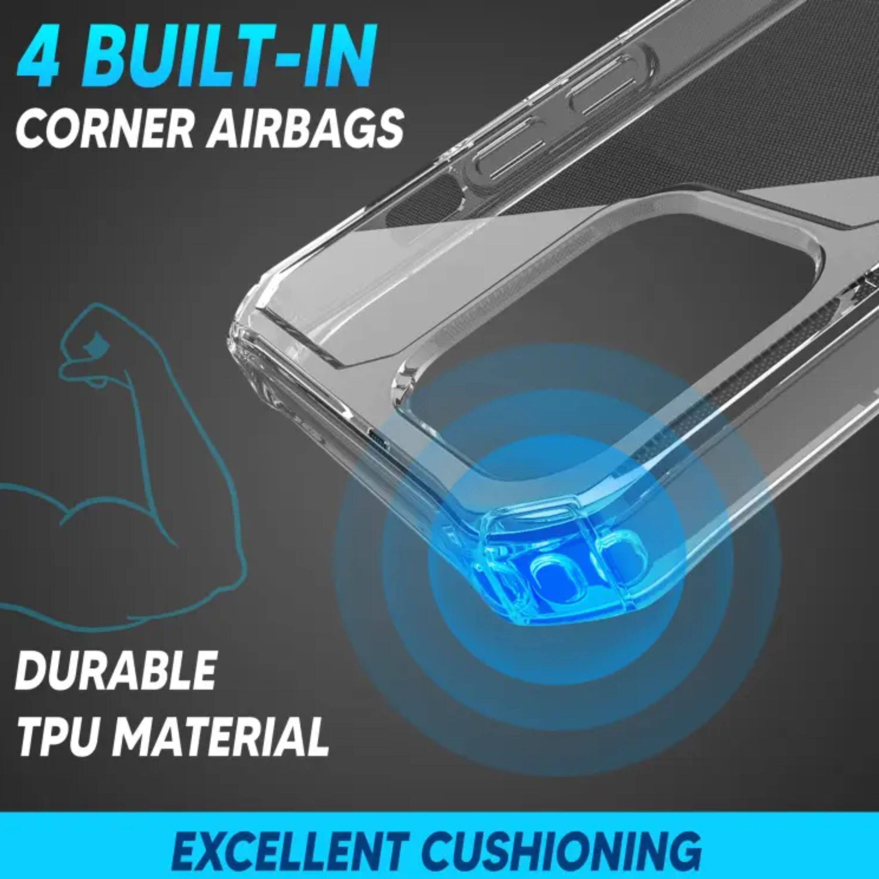 4 BUILT-IN CORNER AIRBAGS  
DURABLE TPU MATERIAL  
EXCELLENT CUSHIONING