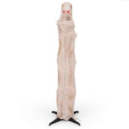 Boyel Living - 6FT Scary Halloween Animated Standing Mummy with LED Red Glowing Eyes - White