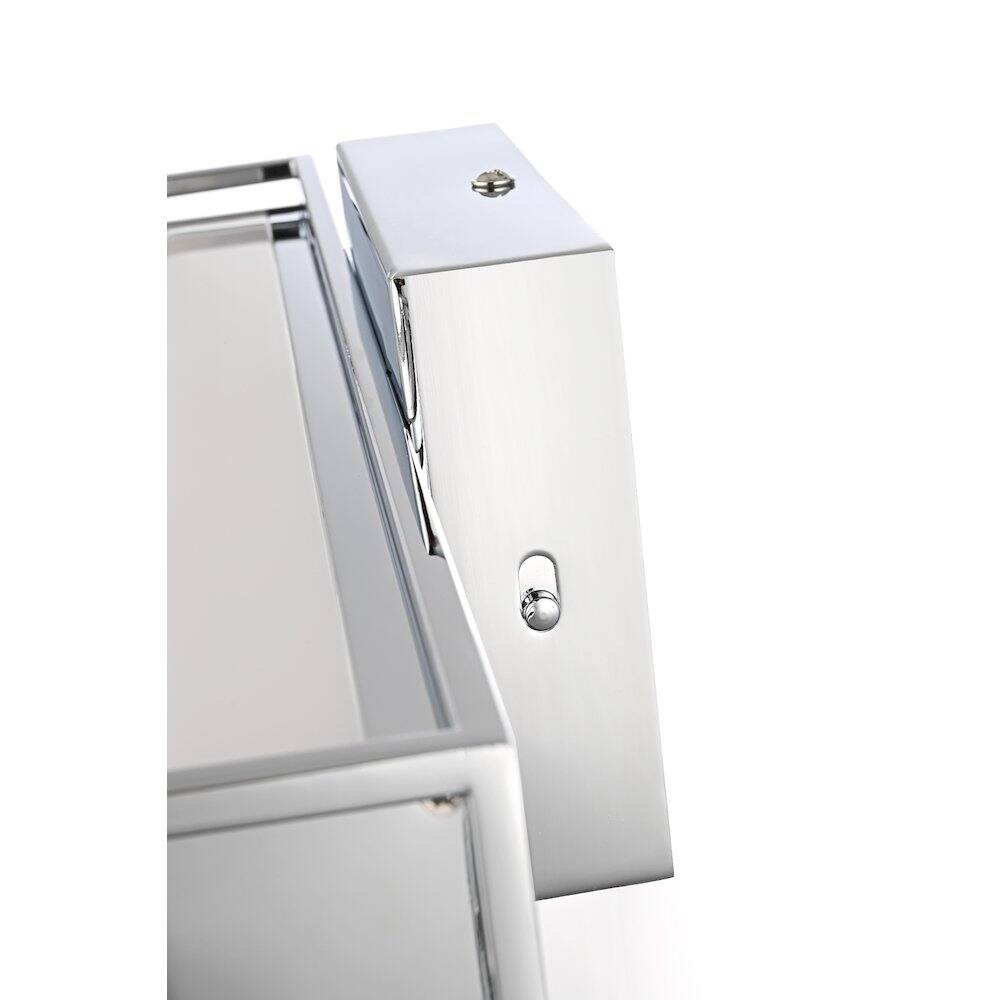 Alt View 3. Living District - Aden 16 Inch Led Wall Sconce In Chrome - Chrome.