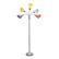 Alt View 14. Simple Designs - 5 Light Adjustable Gooseneck Floor Lamp - Silver/Fun Multicolored Shades.