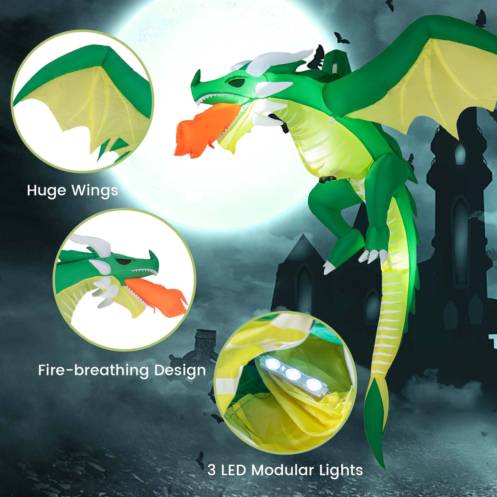 - Huge Wings
- Fire-breathing Design
- 3 LED Modular Lights