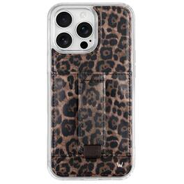 Walli Cases - iPhone 15 Pro Max Phone Case with Wallet and Finger Strap - Leopard